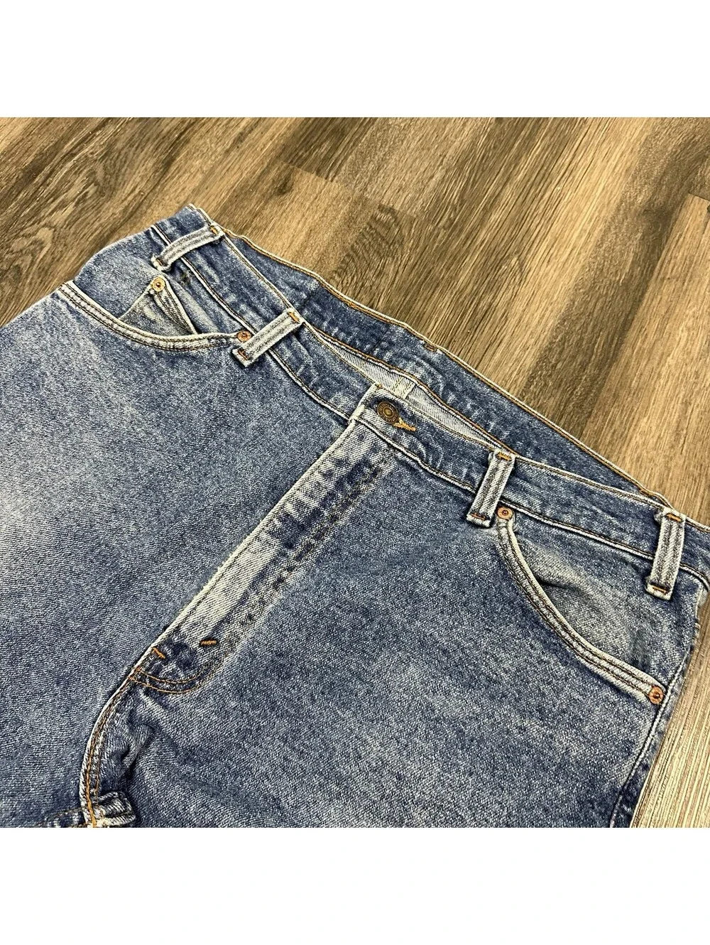 VTG Levi's 511 Men's Blue Jeans Orange Tab 80s Slim Fit Faded Denim 36x30